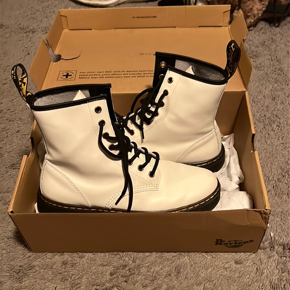 Dr. marten white boots